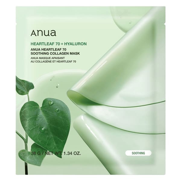 Anua Heartleaf 70 Soothing Collagen Mask 4pk
