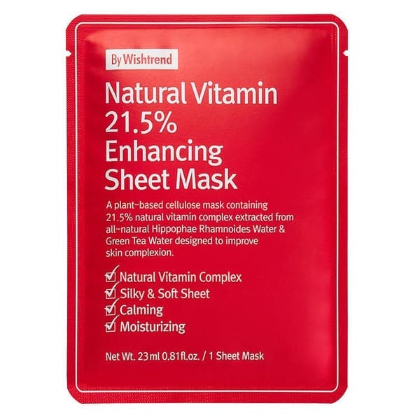 By Wishtrend Natural Vitamin 21.5% Enhancing Sheet Mask